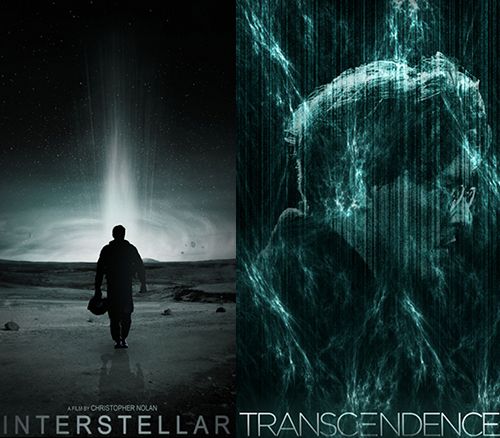 Tanscendence and Interstellar Movie Posters 2014
