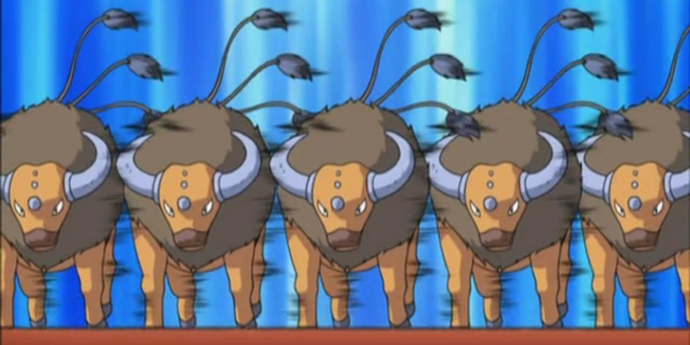 Tauros splits into 5 separate versions of itself in the Pokémon anime.
