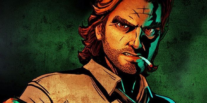 Telltale Games O personagem principal de The Wolf Among Us carrancudo com um cigarro entre os dentes