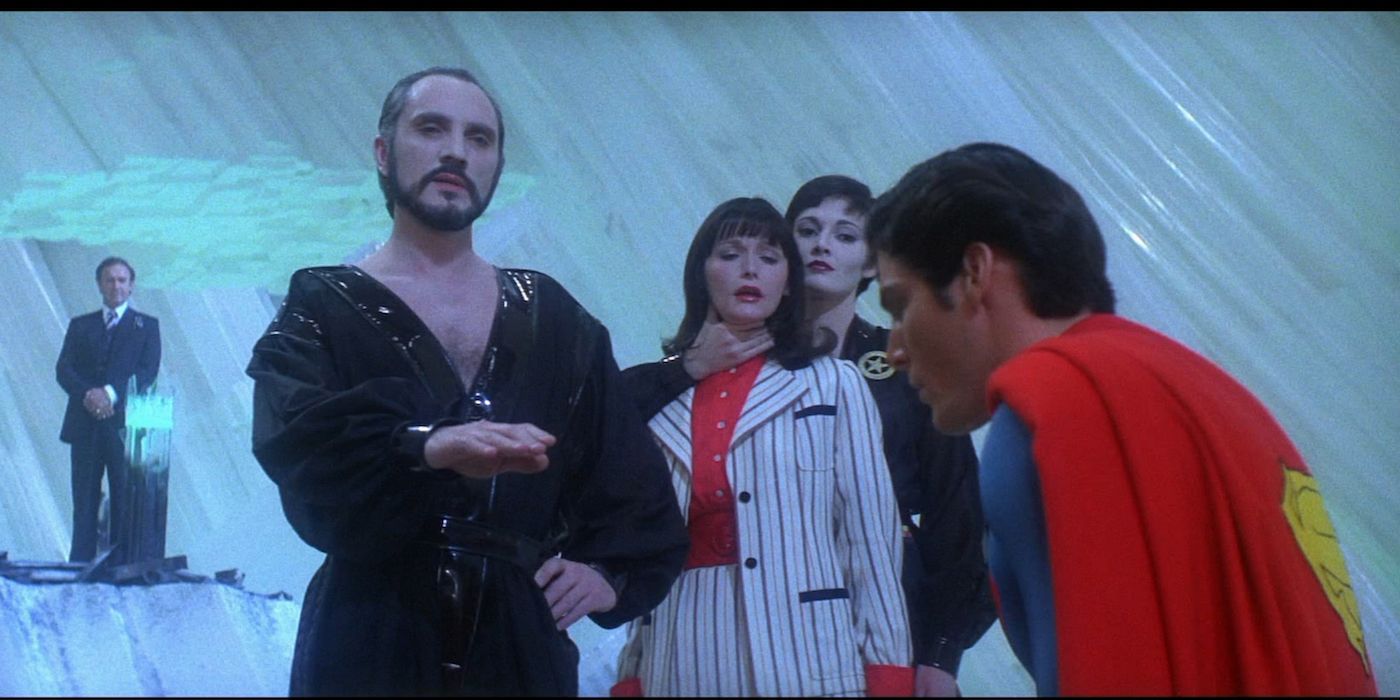 Terence Stamp as Zod facing off against Superman