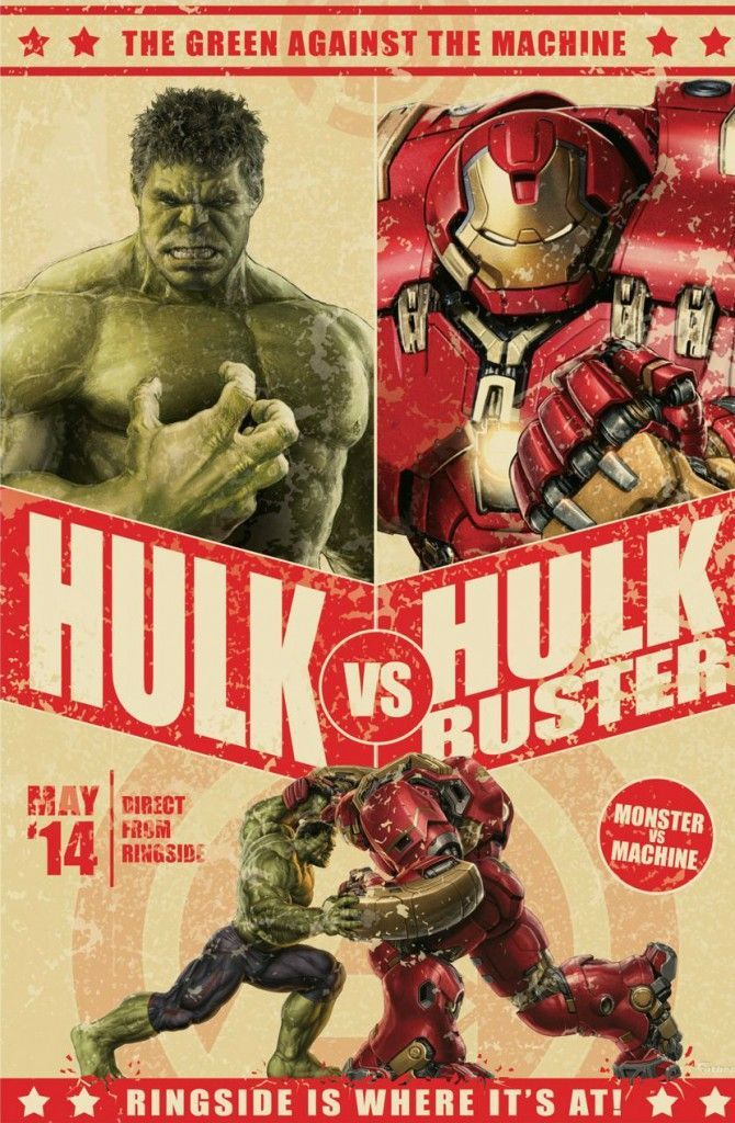 The Avengers 2 Age of Ultron - Hulk vs Hulkbuster Poster