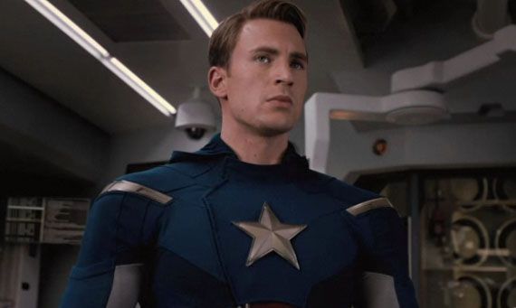 Chris Evans as Captain America in The Avengers