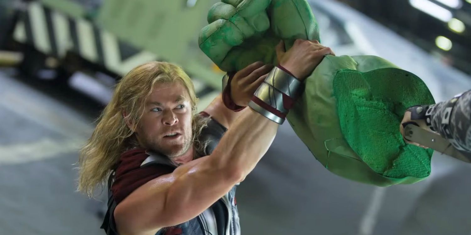 The Avengers behind the scenes - Hulk vs Thor