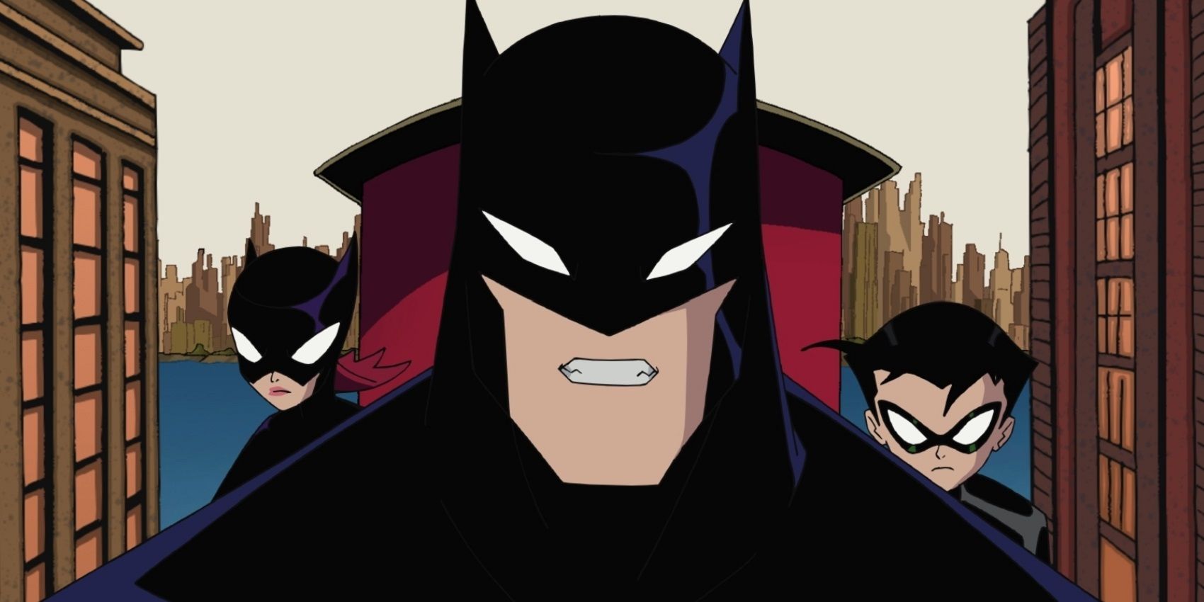 The Batman with Batgirl and Robin