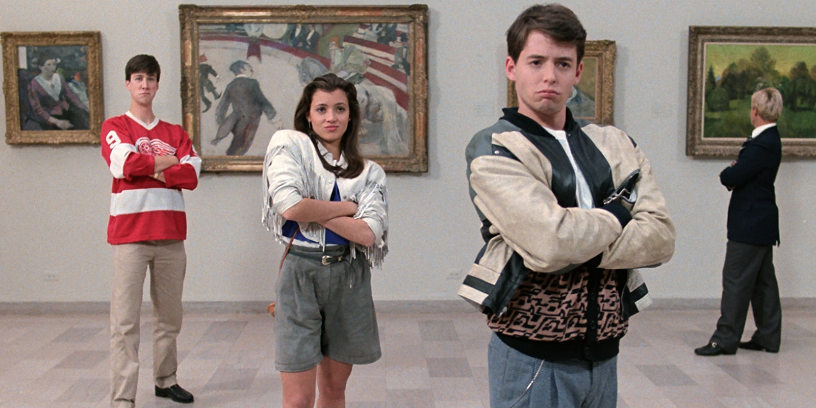 The Cast of Ferris Bueller's Day Off imitates art in a gallery 