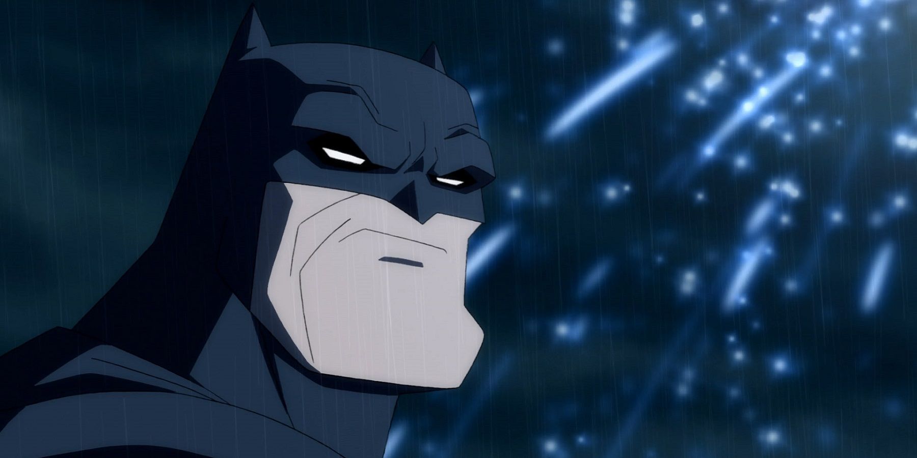 Batman looking serious in The Dark Knight Returns Part 1