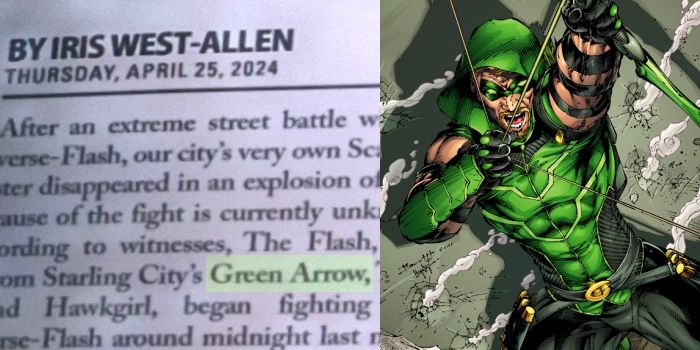 The Flash Future Newspaper Green Arrow