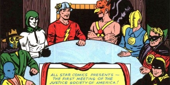 The Flash Jay Garrick with the Justice Society