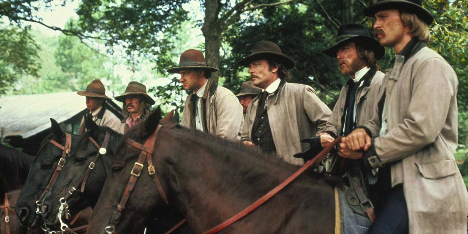 Characters on horseback in The Long Riders