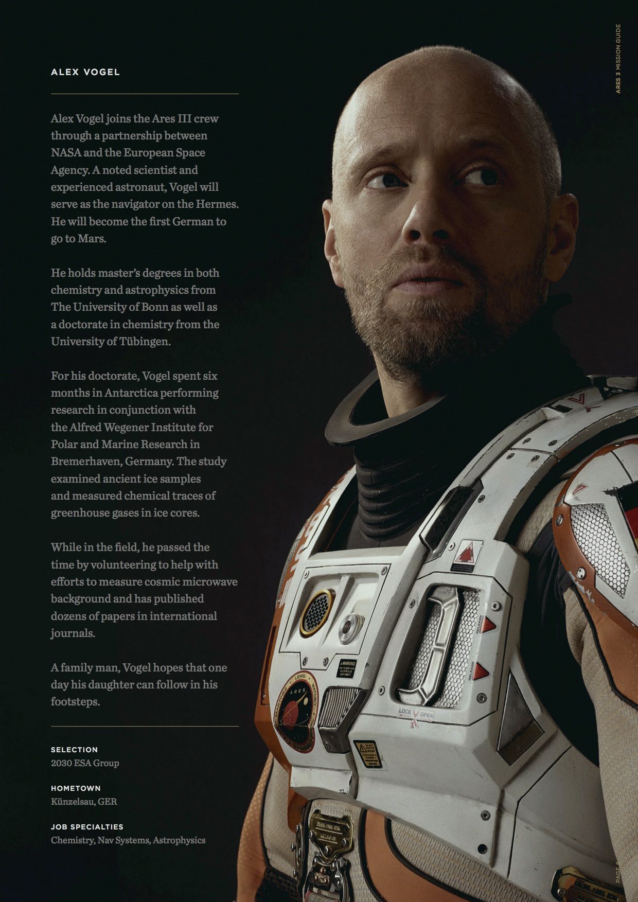 The Martian Mission Guide Biography Alex Vogel