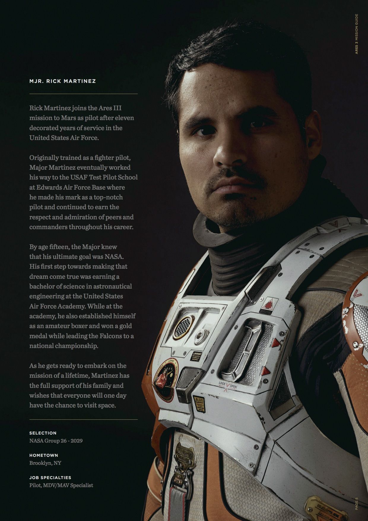 The Martian Mission Guide Biography Rick Martinez