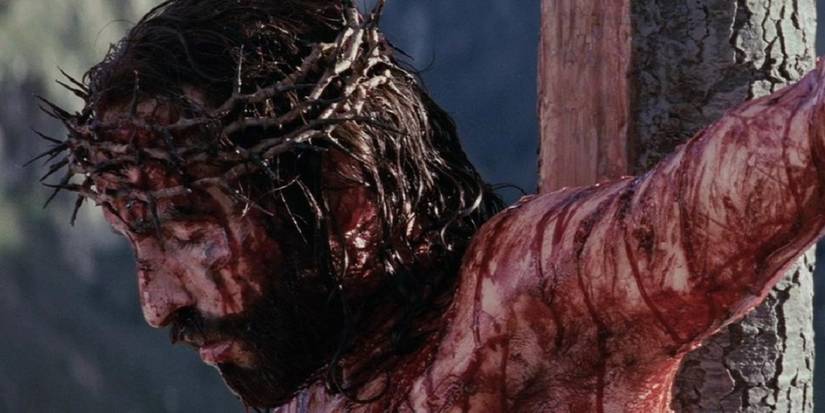 Jesus on the cross in The Passion of the Christ