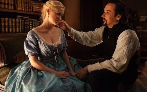 Alice Eve and John Cusack in 'The Raven'