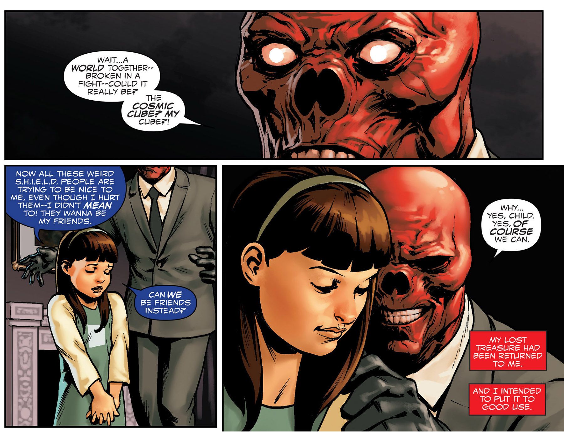 The Red Skull's Cosmic Cube (Kobik) in Captain America: Steve Rogers #2