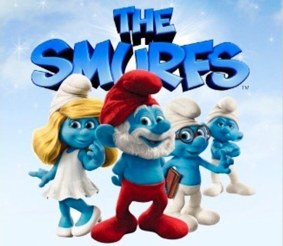 The Smurfs image with Smurfette and Papa Smurf