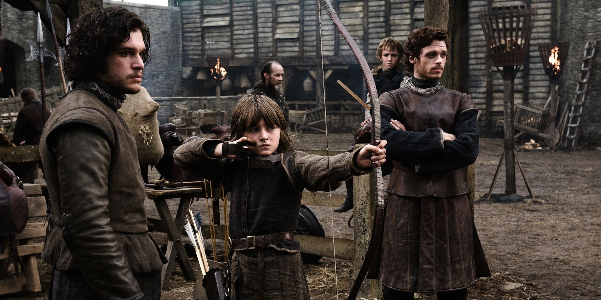 The Stark brothers in Game of Thrones