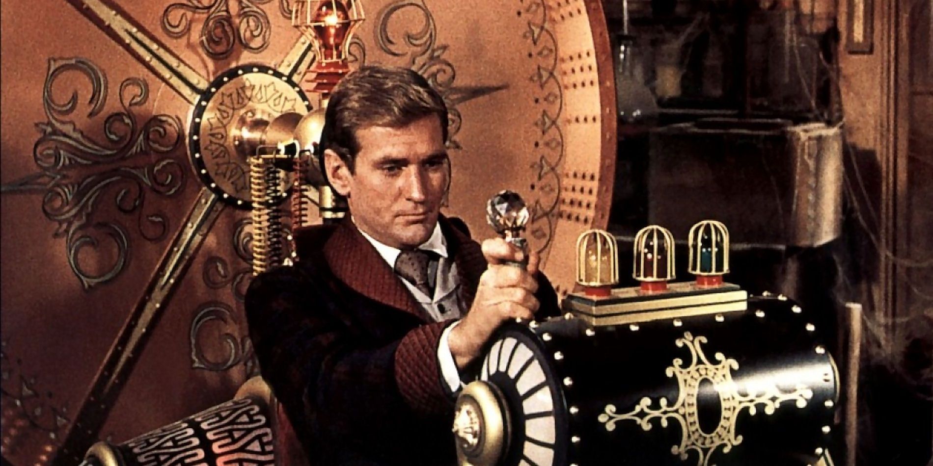 Rod Taylor operating the machine in The Time Machine (1960)