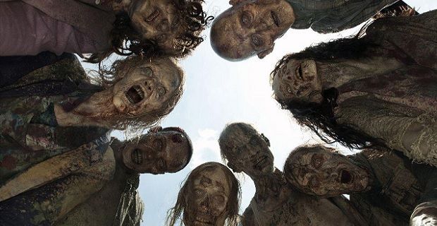 The Walking Dead circle of zombies