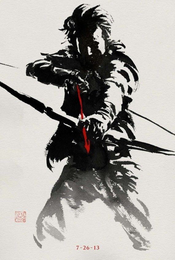 The Wolverine Poster Harada Sumi Ink