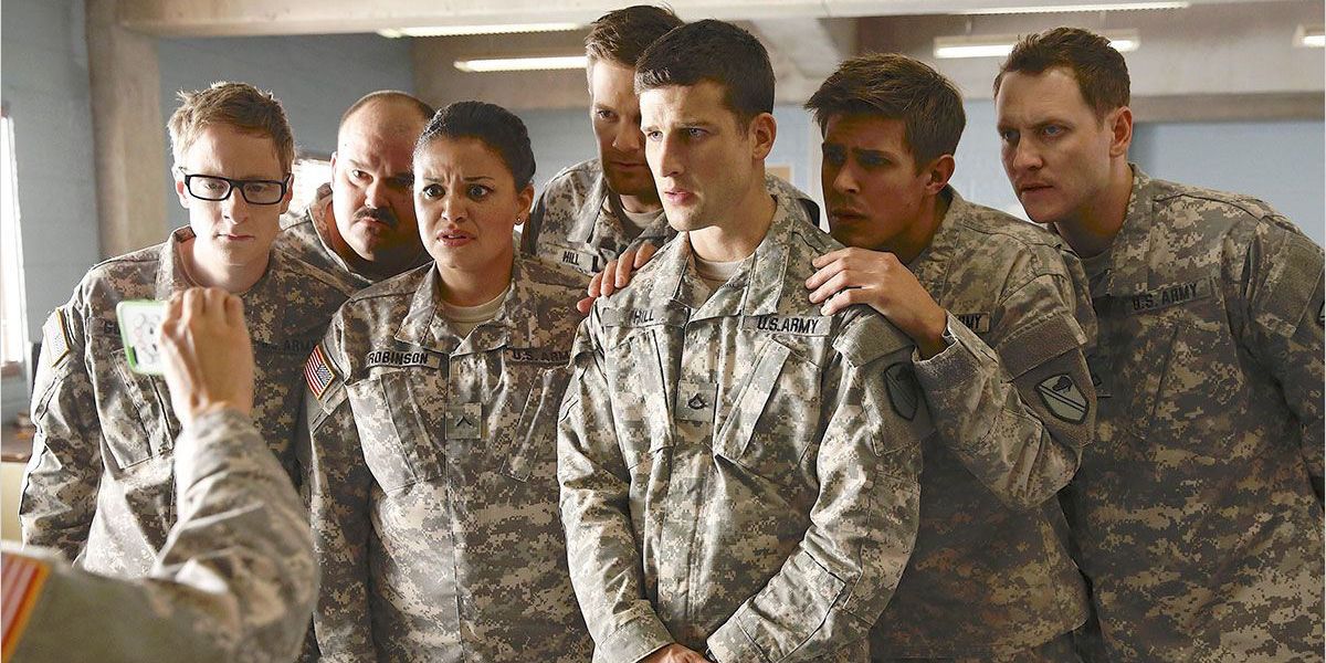 The cast of Enlisted in Enlisted FOX
