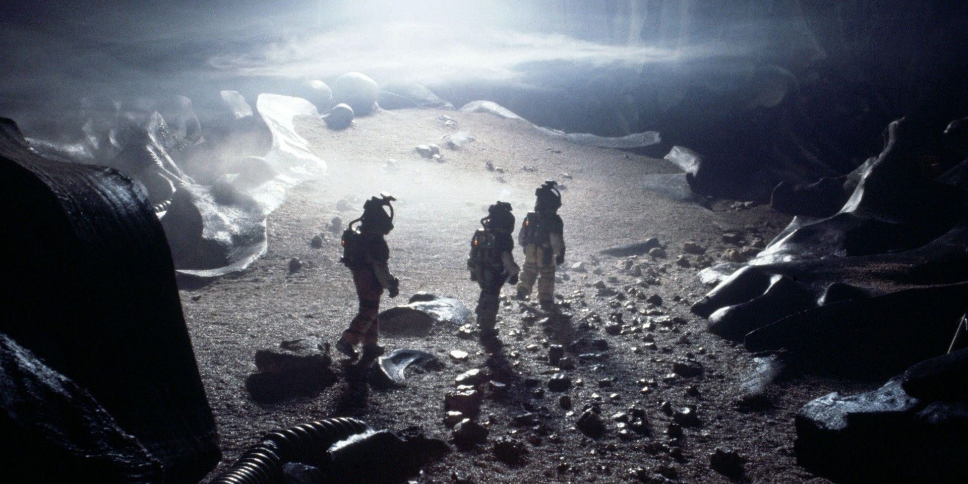 The crew of Nostromo search for Signal in Alien