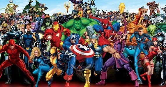 The many characters of the Marvel universe