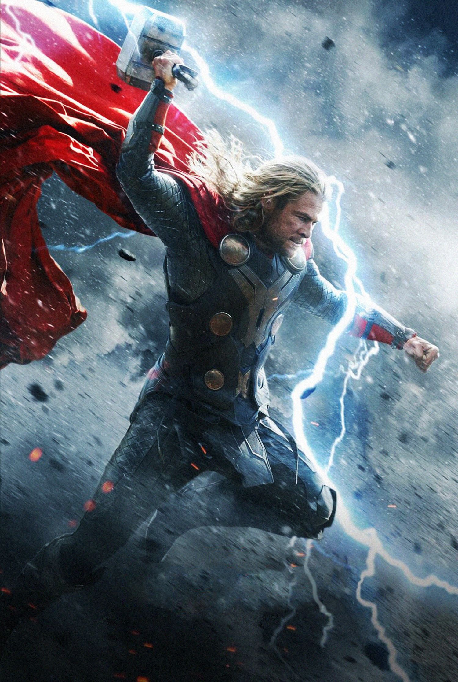 Thor 2 The Dark World Official Poster Flying