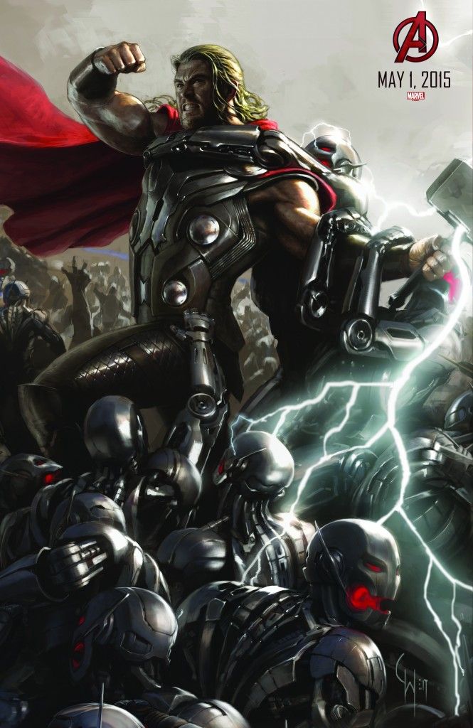 Thor (Chris Hemsworth) Concept Art Poster - Avengers 2 Age of Ultron (Comic-Con 2014)