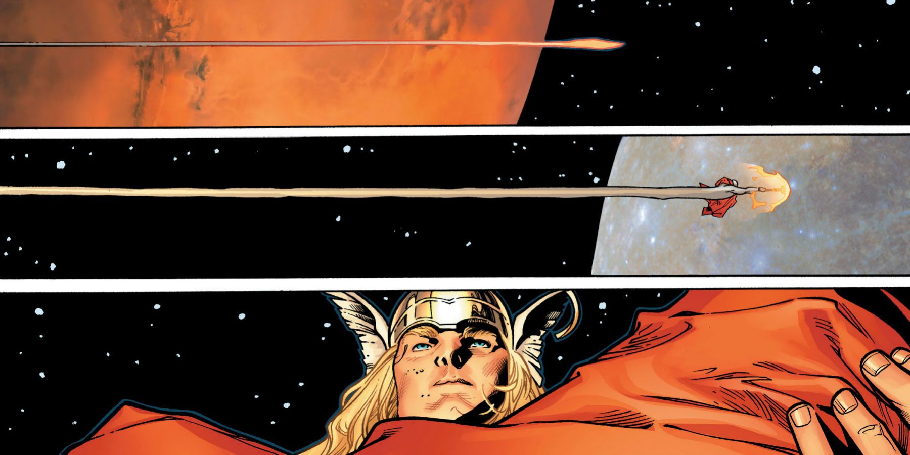 Thor flies towards Sun using superhuman speed