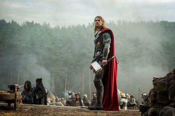 Thor The Dark World Chris Hemsworth Protecting Village