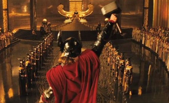 Thor movie Hall of Asgard