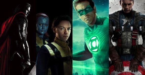 Thor X-Men First Class Green Lantern Captain America movie