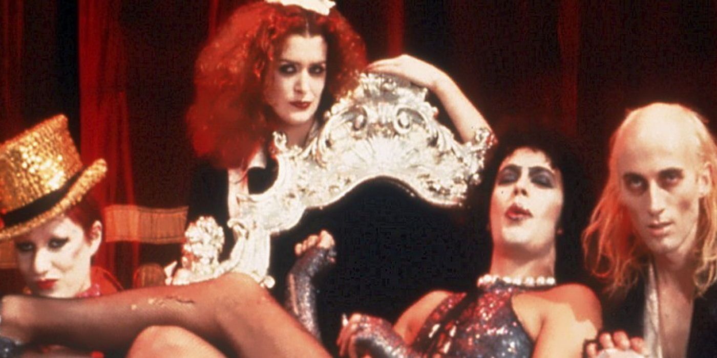 Tim Curry, Richard OBrien, Pat Quinn and Little Nell in Rocky Horror Picture Show