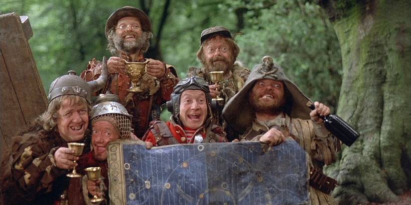 The Time Bandits hold a map in Time Bandits. 