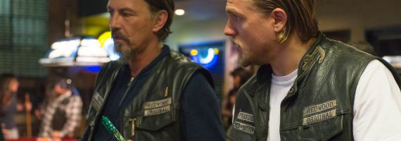 Tommy Flanagan and Charlie Hunnam in Sons of Anarchy The Mad King