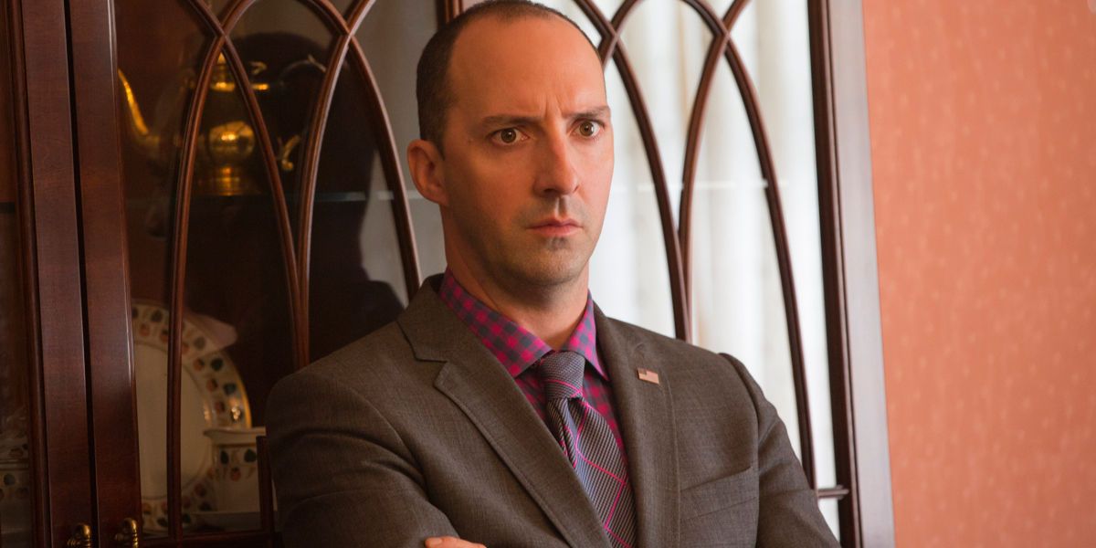 Gary Walsh with his arms crossed in Veep