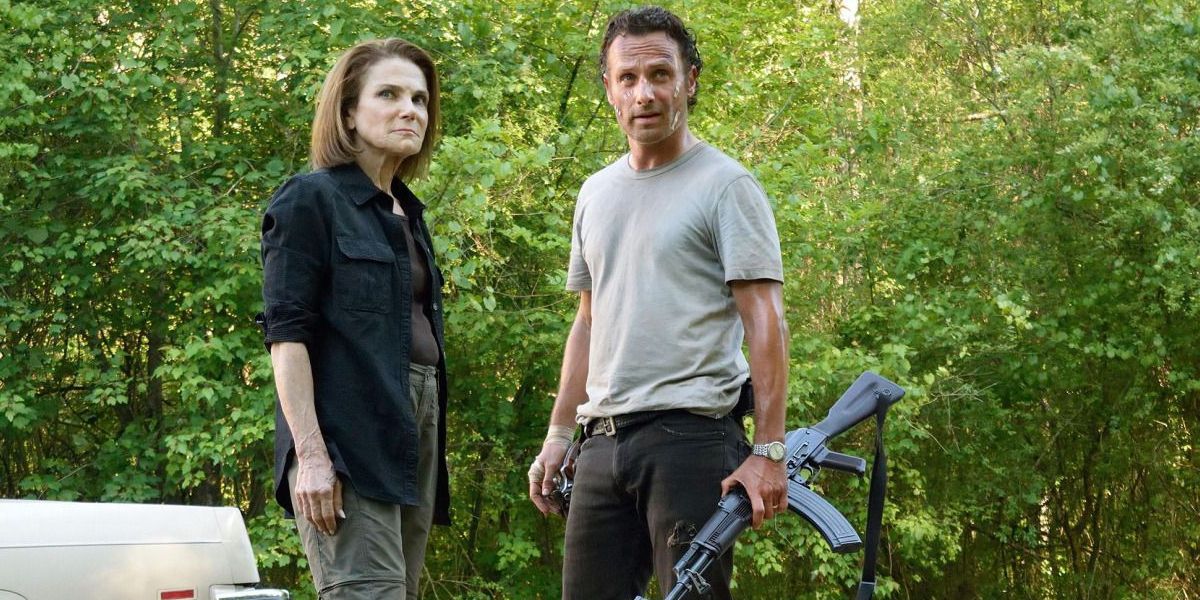Tovah Feldshuh and Andrew Lincoln Andrew Lincoln in The Walking Dead Season 6 Episode 1