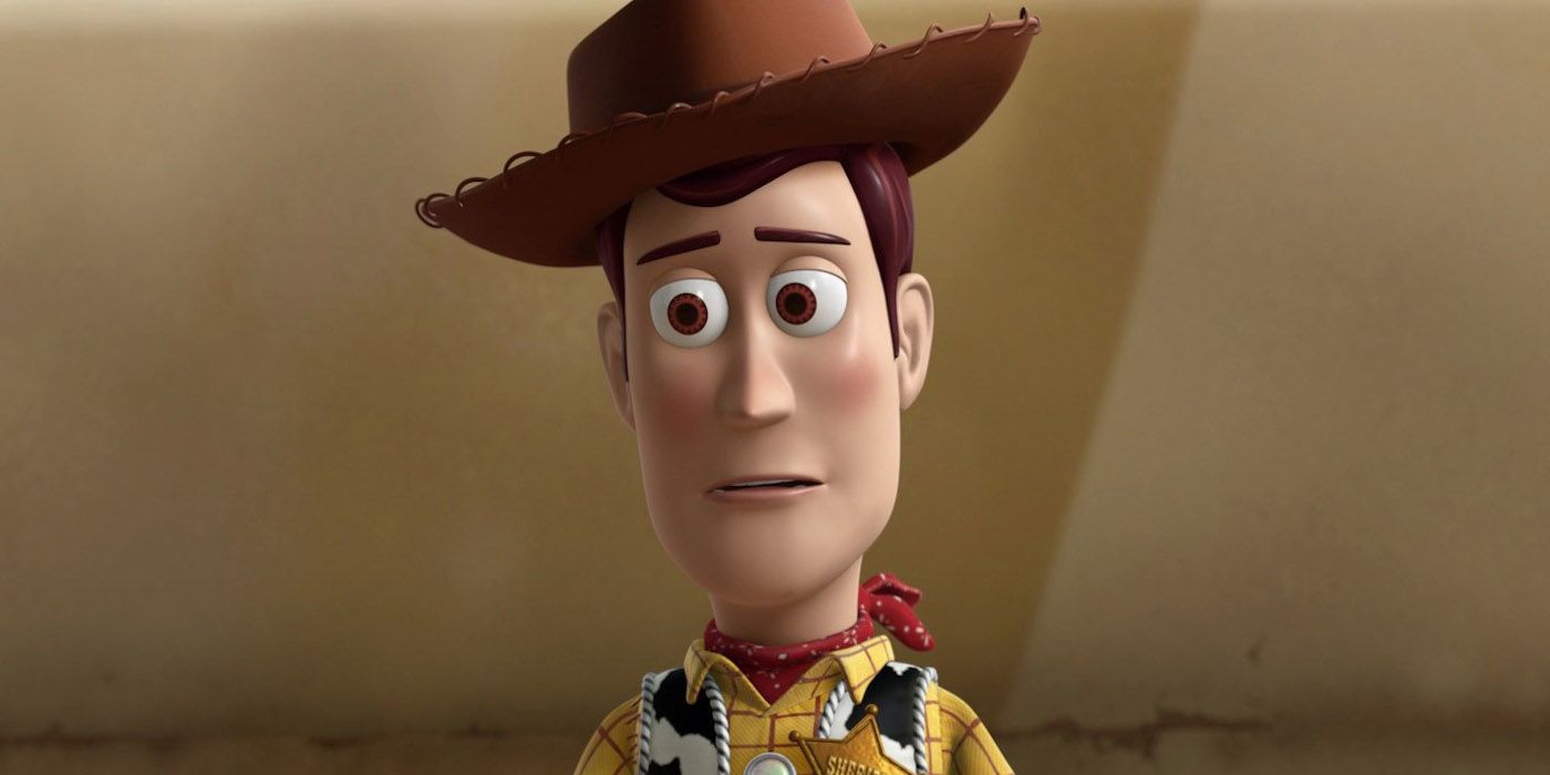 Woody looking sad in Toy Story
