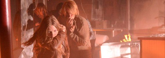 Tracy Spiridakos and Graham Rogers in Revolution The Stand
