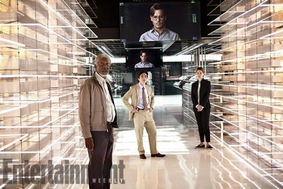 'Transcendence' - Morgan Freeman, Rebecca Hall, Johnny Depp and Cillian Murphy