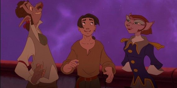 Jim Hawkins and crew in Treasure Planet