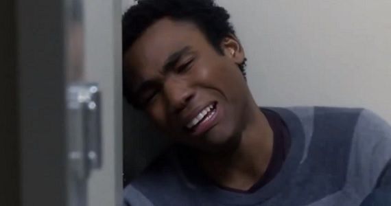 Troy Barnes crying in a toilet in 'Community