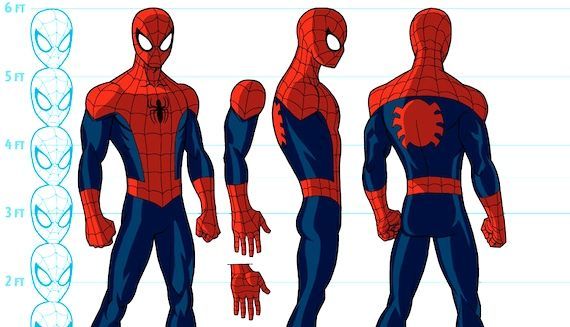 Ultimate Spider-Man Cartoon Character Designs