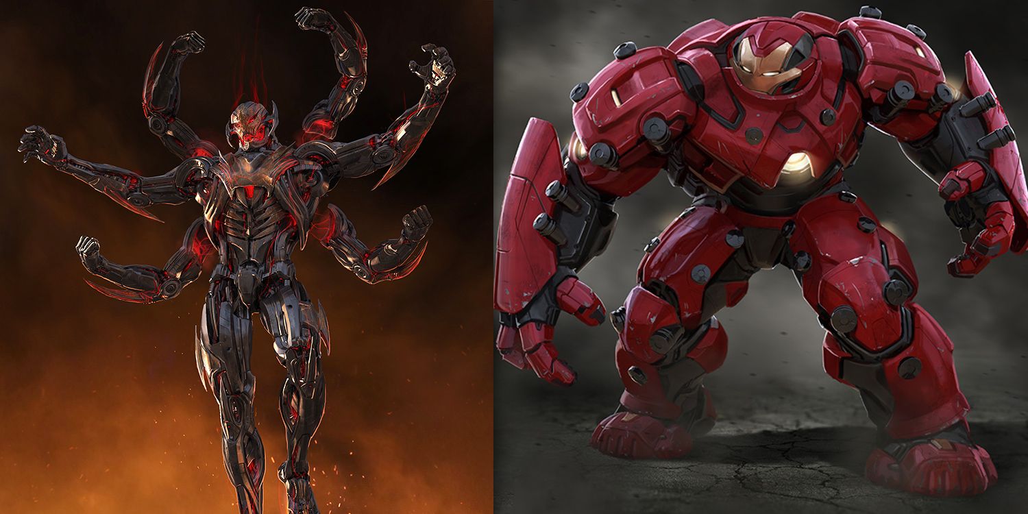 Ultron and Hulkbuster Concept Art Avengers 2