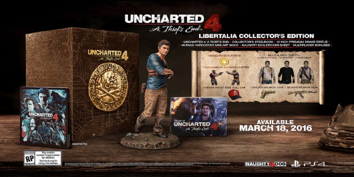 Uncharted 4 A Thief’s End Libertalia Collector's Edition PlayStation 4 Nathan Drake Naughty Dog