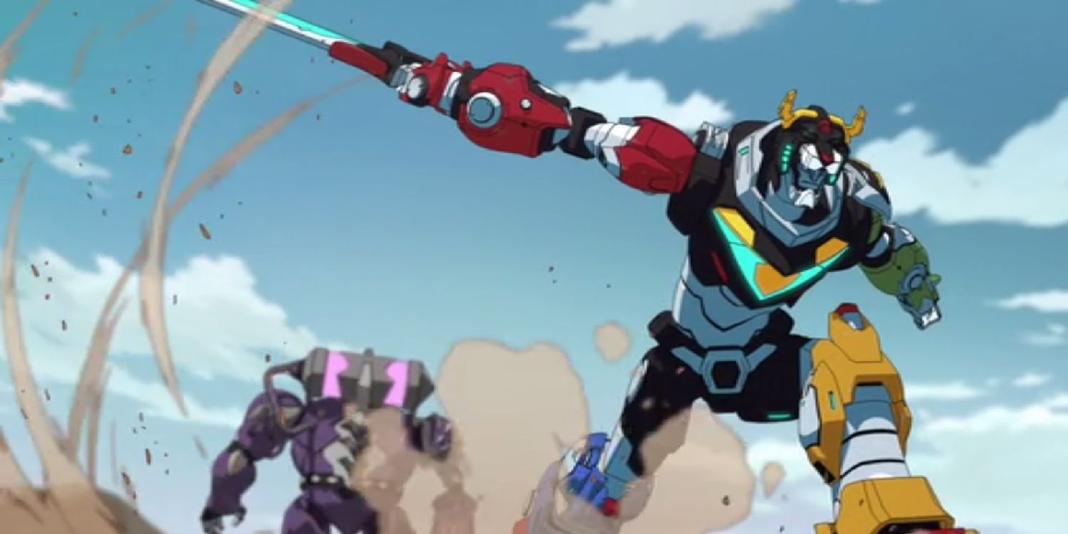Voltron Destroys the Gladiator with Sword