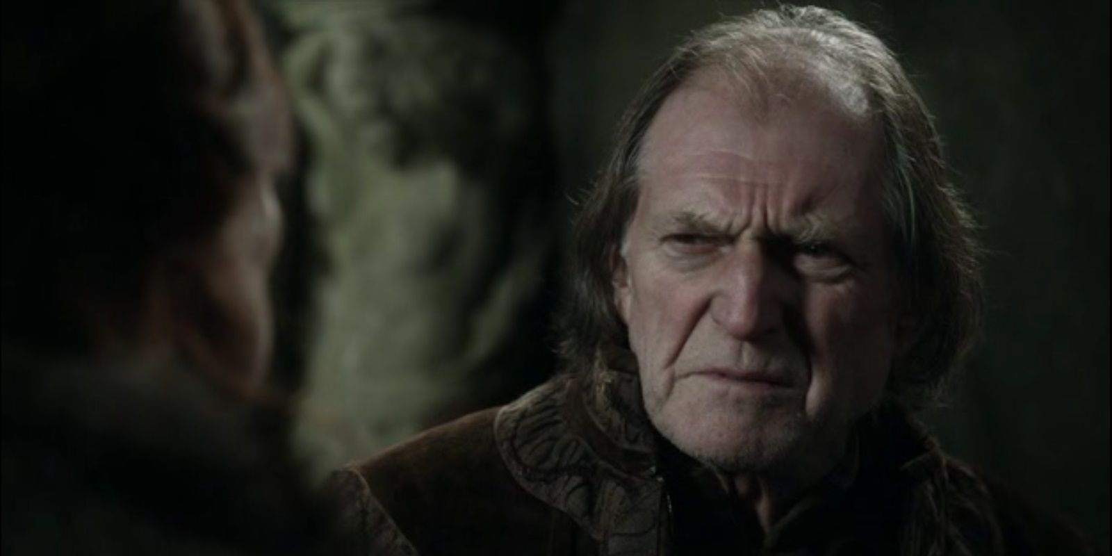 Lord Walder Frey played by David Bradley at the Twins on Game of Thrones