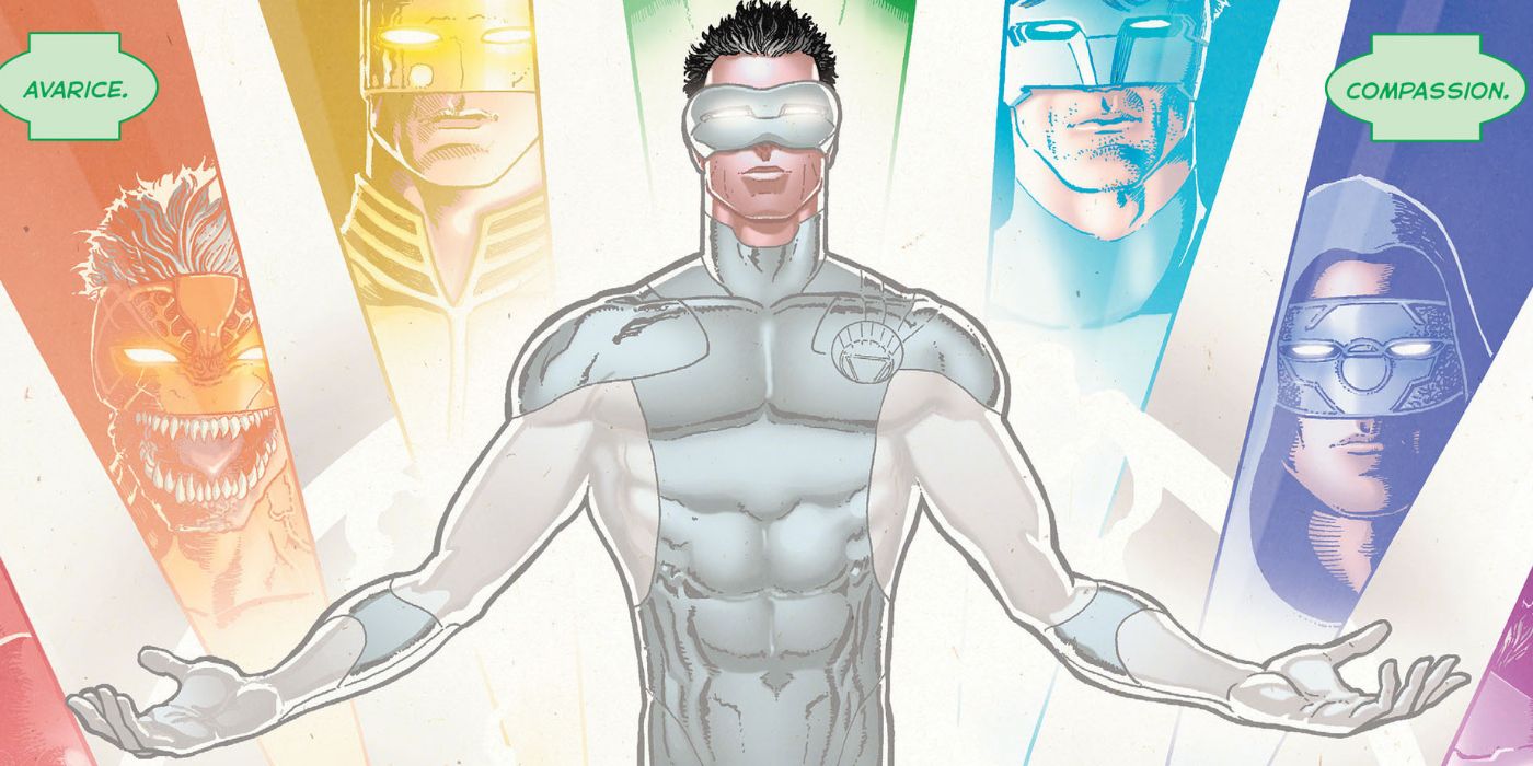 Kyle Rayner as the White Lantern with a White Power Ring
