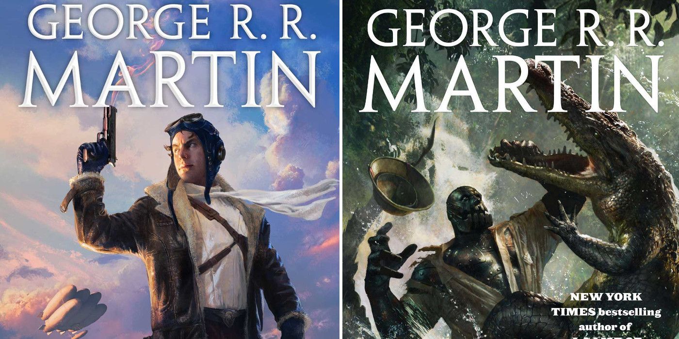 Split image of covers of Wild Cards novels edited by George R.R. Martin.