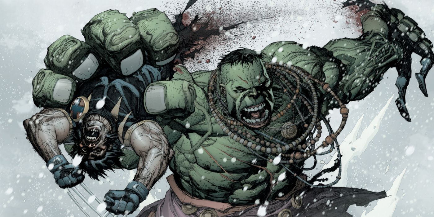 Wolverine Hulk Ultimate Ripped Torn In Half X Men Marvel Comics